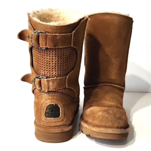 BearPaw Clara Suede, Wool Sheepskin Boots Women's Size 7 - Picture 13 of 13